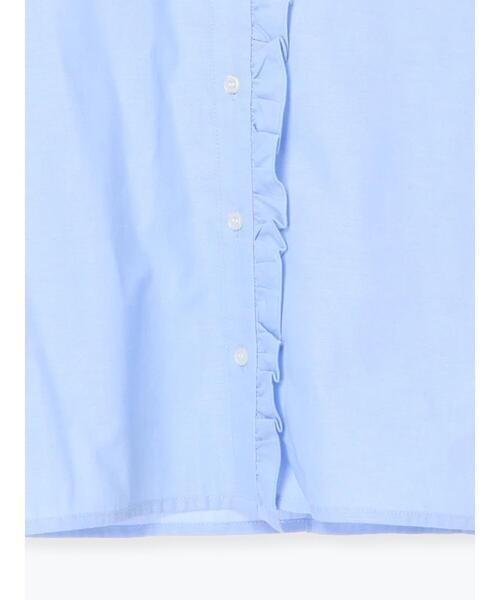 Te chichi TERRASSE（テチチテラス）の「バンドカラー前立てフリルブラウス（シャツ/ブラウス・レディース・オフホワイト/ネイビー/サックスブルー・F）」の16枚目の写真