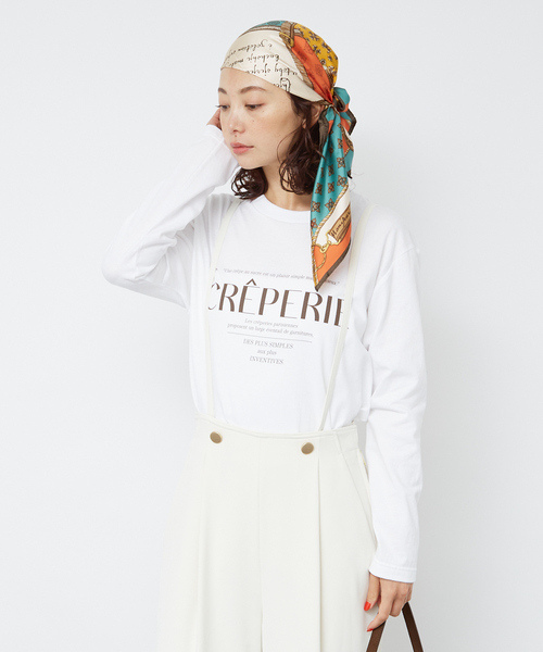 Rouge vif Anna（ルージュヴィフアンナ）の「シンプルロゴプリントロンT（Tシャツ/カットソー・レディース・ブラウン/ネイビー・フリー）」の9枚目の写真