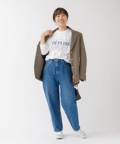 Rouge vif Anna（ルージュヴィフアンナ）の「シンプルロゴプリントロンT（Tシャツ/カットソー・レディース・ブラウン/ネイビー・フリー）」の14枚目の写真