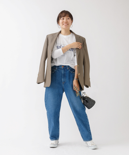 Rouge vif Anna（ルージュヴィフアンナ）の「シンプルロゴプリントロンT（Tシャツ/カットソー・レディース・ブラウン/ネイビー・フリー）」の15枚目の写真