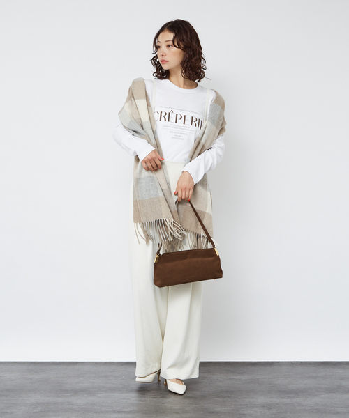 Rouge vif Anna（ルージュヴィフアンナ）の「シンプルロゴプリントロンT（Tシャツ/カットソー・レディース・ブラウン/ネイビー・フリー）」の16枚目の写真