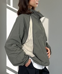 Candlestick（キャンドルスティック）の「萌え袖 バルーンスリーブ ナイロン タスラン スタンドネック フルジップ トラック ジャケット（ナイロンジャケット）」