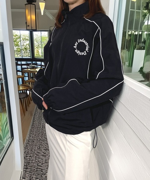 L.G.B ルグランブルー　バルーンスリーブスタジャン EMMA CLOTHES パーカー ラグランバルーンスリーブオーバーサイズ