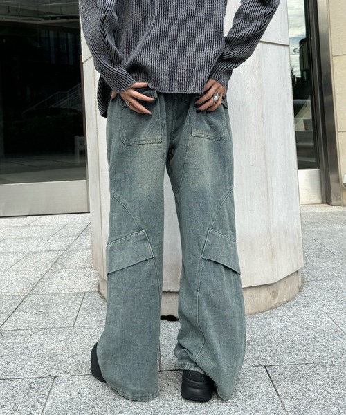 tinkerend（ティンカーエンド）の「Twist Vintage Denim Pants / ツイストヴィンテージデニムパンツ（デニムパンツ・メンズ・ブルー・L/M/XL）」の2枚目の写真