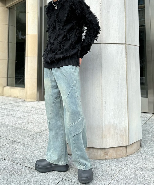 tinkerend（ティンカーエンド）の「Twist Vintage Denim Pants / ツイストヴィンテージデニムパンツ（デニムパンツ・メンズ・ブルー・L/M/XL）」の4枚目の写真