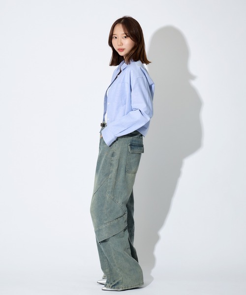 tinkerend（ティンカーエンド）の「Twist Vintage Denim Pants / ツイストヴィンテージデニムパンツ（デニムパンツ・メンズ・ブルー・L/M/XL）」の9枚目の写真