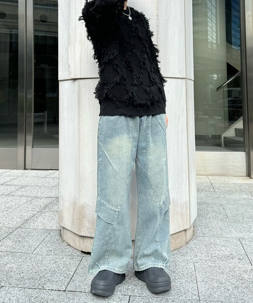 tinkerend（ティンカーエンド）の「Twist Vintage Denim Pants / ツイストヴィンテージデニムパンツ（デニムパンツ・メンズ・ブルー・L/M/XL）」の5枚目の写真