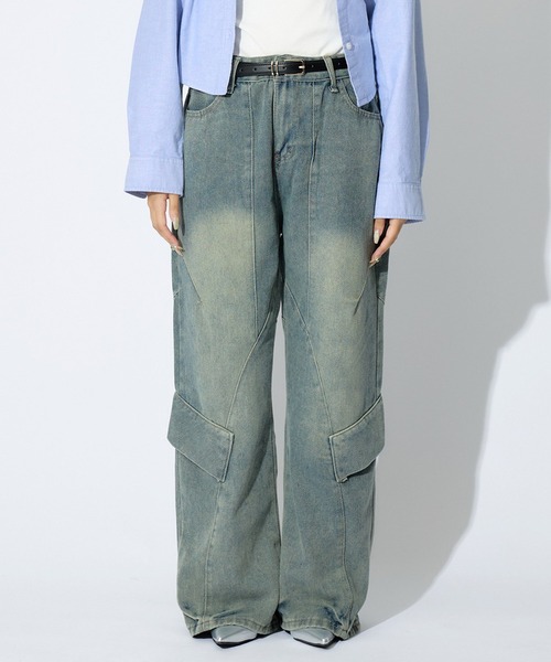 tinkerend（ティンカーエンド）の「Twist Vintage Denim Pants / ツイストヴィンテージデニムパンツ（デニムパンツ・メンズ・ブルー・L/M/XL）」の6枚目の写真