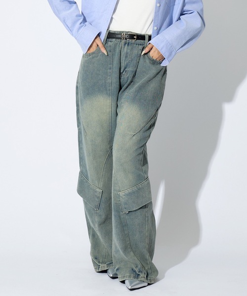 tinkerend（ティンカーエンド）の「Twist Vintage Denim Pants / ツイストヴィンテージデニムパンツ（デニムパンツ・メンズ・ブルー・L/M/XL）」の7枚目の写真