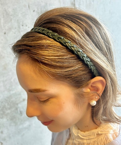 ciite'（シーテ）の「クロス編み カチューシャ（カチューシャ・レディース・ブラック/カーキ/ブラウン・FREE）」の3枚目の写真