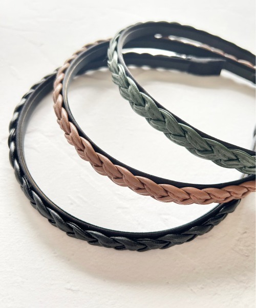 ciite'（シーテ）の「クロス編み カチューシャ（カチューシャ・レディース・ブラック/カーキ/ブラウン・FREE）」の4枚目の写真