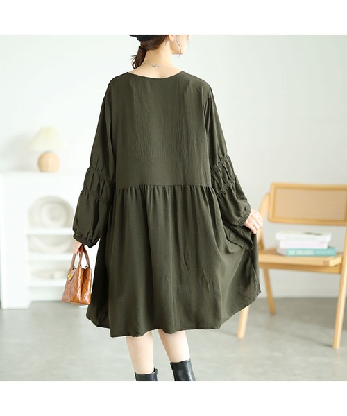 胸下ギャザー切替えチュニックワンピース（チュニック）｜GOLDJAPAN（ゴールドジャパン）