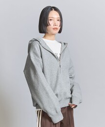 BEAUTY&YOUTH UNITED ARROWS | ハーフジップ ニット フーディ(ニット/セーター)