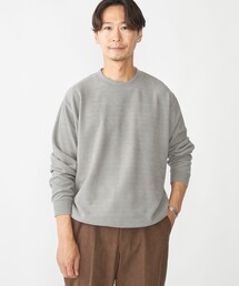 SHIPS:〈手洗い可能〉モール ダブルフェイス クルーネック プルオーバー