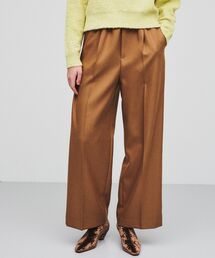 cloenc | ウールライク サイドラインワイドパンツ(その他パンツ)