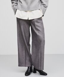 cloenc | ウールライク サイドラインワイドパンツ(その他パンツ)