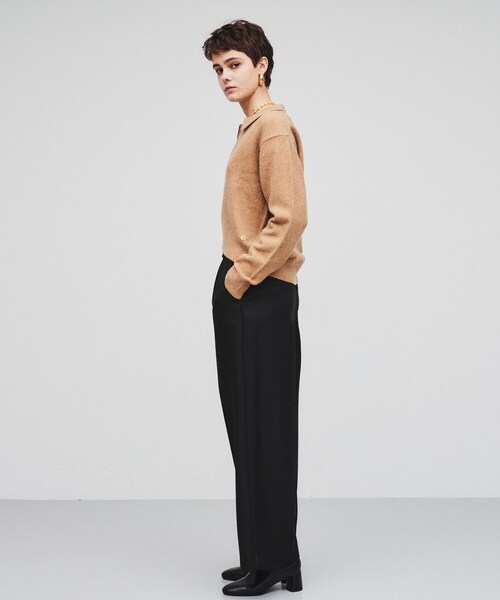 cloenc（クロエンス）の「◆【手洗い可】タックワイドパンツ（その他パンツ・レディース・ブラック/キャメル/ダークグレー・02/01/03）」の14枚目の写真