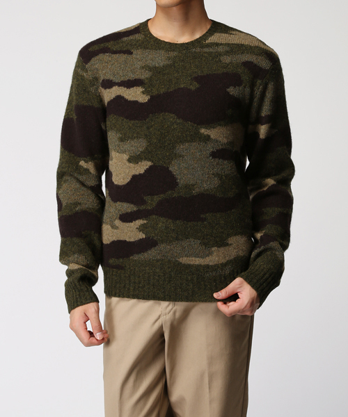 POLO RALPH LAUREN(ポロ ラルフ ローレン)の「キャモ ウール クルーネック セーター(ニット/セーター・メンズ・グリーン系2・X-SMALL/MEDIUM/SMALL/LARGE/X-LARGE/XX-LARGE)」の2枚目の写真