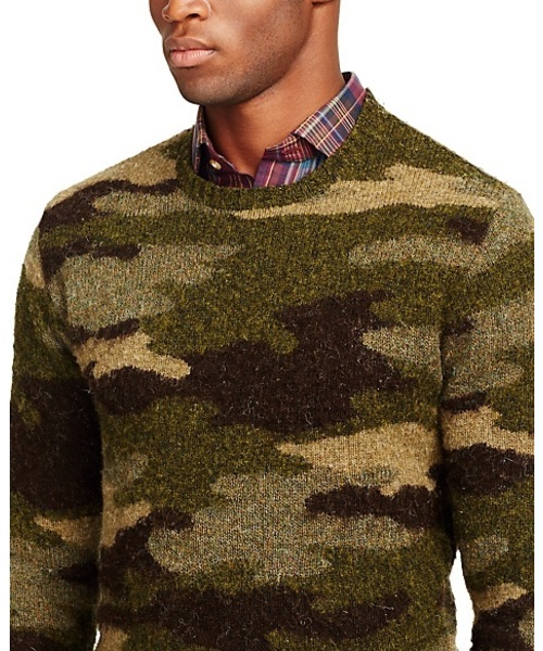 POLO RALPH LAUREN(ポロ ラルフ ローレン)の「キャモ ウール クルーネック セーター(ニット/セーター・メンズ・グリーン系2・X-SMALL/MEDIUM/SMALL/LARGE/X-LARGE/XX-LARGE)」の7枚目の写真