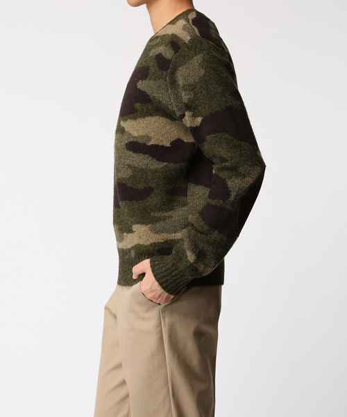 POLO RALPH LAUREN(ポロ ラルフ ローレン)の「キャモ ウール クルーネック セーター(ニット/セーター・メンズ・グリーン系2・X-SMALL/MEDIUM/SMALL/LARGE/X-LARGE/XX-LARGE)」の6枚目の写真
