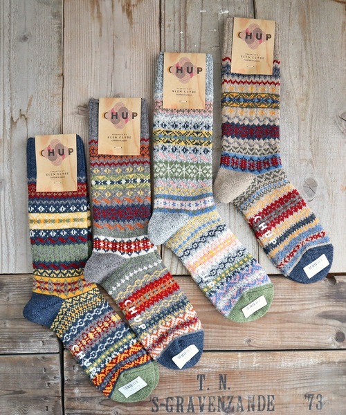 CHUP（チュプ）の「CHUP(チュプ) "BUNGALOW(バンガロー)" ウールソックス　数量限定生産（ソックス/靴下・レディース・グレー/インディゴブルー/ベージュ/ライトグレー・MEDIUM/SMALL）」の11枚目の写真