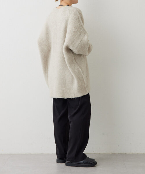 ear PAPILLONNER（イアパピヨネ）の「シャギーニットカーディガン【SUM1 STYLE(スミスタイル)】（カーディガン/ボレロ・レディース・ホワイト/ブルー系その他/グレー・FREE）」の13枚目の写真