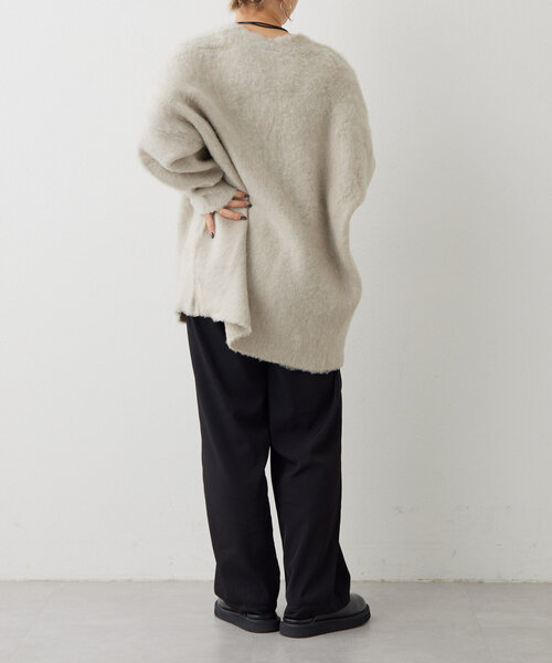 ear PAPILLONNER（イアパピヨネ）の「シャギーニットカーディガン【SUM1 STYLE(スミスタイル)】（カーディガン/ボレロ・レディース・ホワイト/ブルー系その他/グレー・FREE）」の14枚目の写真