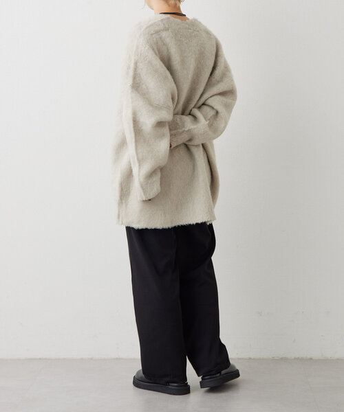 ear PAPILLONNER（イアパピヨネ）の「シャギーニットカーディガン【SUM1 STYLE(スミスタイル)】（カーディガン/ボレロ・レディース・ホワイト/ブルー系その他/グレー・FREE）」の15枚目の写真