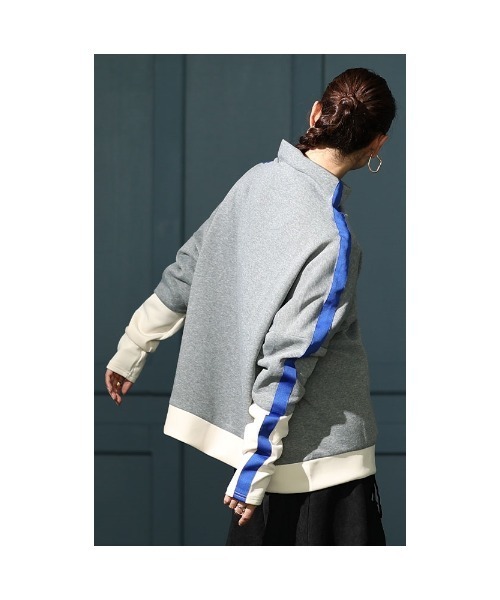 Sawa a la mode(サワアラモード)の「配色ライン裏起毛スウェットトップス(スウェット・レディース・グレー/イエロー・FREE)」の17枚目の写真