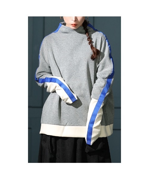 Sawa a la mode(サワアラモード)の「配色ライン裏起毛スウェットトップス(スウェット・レディース・グレー/イエロー・FREE)」の20枚目の写真