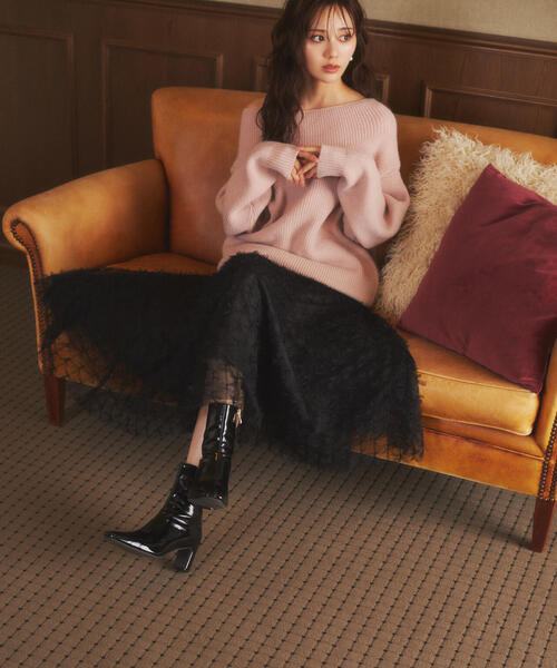 PROPORTION BODY DRESSING（プロポーションボディドレッシング）の「レースアップチュールスカート / 1215120008（スカート・レディース・ホワイト系その他/ブラック・SMALL/MEDIUM）」の2枚目の写真