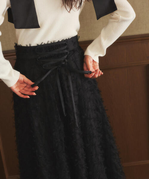 PROPORTION BODY DRESSING（プロポーションボディドレッシング）の「レースアップチュールスカート / 1215120008（スカート・レディース・ホワイト系その他/ブラック・SMALL/MEDIUM）」の16枚目の写真