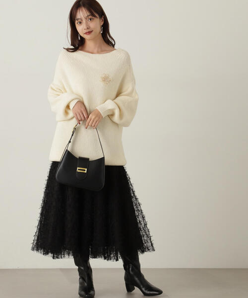 PROPORTION BODY DRESSING（プロポーションボディドレッシング）の「レースアップチュールスカート / 1215120008（スカート・レディース・ホワイト系その他/ブラック・SMALL/MEDIUM）」の18枚目の写真