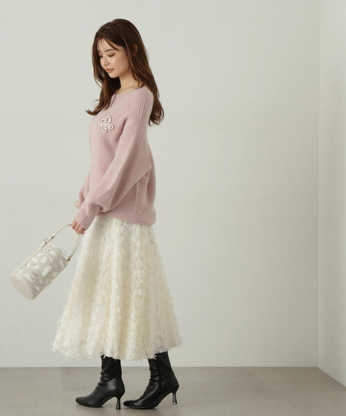 PROPORTION BODY DRESSING（プロポーションボディドレッシング）の「レースアップチュールスカート / 1215120008（スカート・レディース・ホワイト系その他/ブラック・SMALL/MEDIUM）」の5枚目の写真