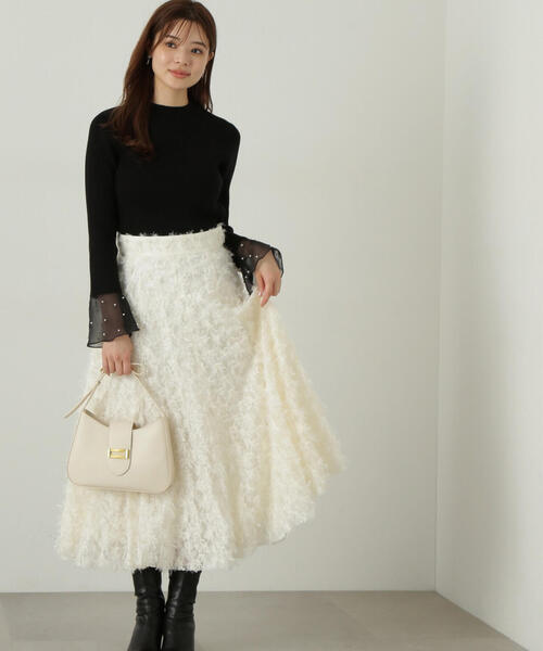 PROPORTION BODY DRESSING（プロポーションボディドレッシング）の「レースアップチュールスカート / 1215120008（スカート・レディース・ホワイト系その他/ブラック・SMALL/MEDIUM）」の8枚目の写真