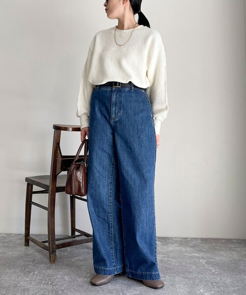 fredy emue（フレディエミュ）の「ブークレーリブプルオーバ（Tシャツ/カットソー・レディース・ライトグレー/オレンジ/オフホワイト/チャコールグレー・38）」の14枚目の写真