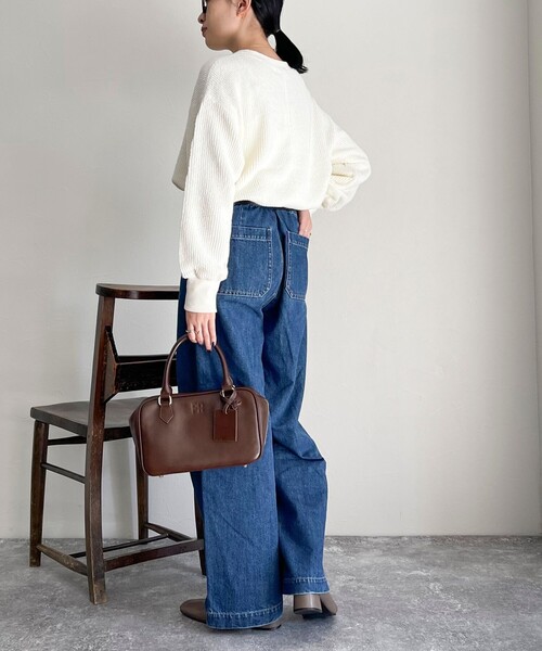 fredy emue（フレディエミュ）の「ブークレーリブプルオーバ（Tシャツ/カットソー・レディース・ライトグレー/オレンジ/オフホワイト/チャコールグレー・38）」の17枚目の写真