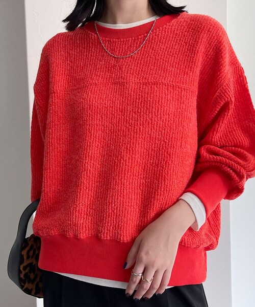 fredy emue（フレディエミュ）の「ブークレーリブプルオーバ（Tシャツ/カットソー・レディース・ライトグレー/オレンジ/オフホワイト/チャコールグレー・38）」の22枚目の写真