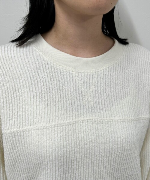 fredy emue（フレディエミュ）の「ブークレーリブプルオーバ（Tシャツ/カットソー・レディース・ライトグレー/オレンジ/オフホワイト/チャコールグレー・38）」の19枚目の写真