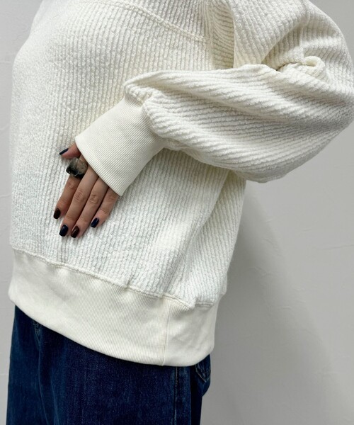 fredy emue（フレディエミュ）の「ブークレーリブプルオーバ（Tシャツ/カットソー・レディース・ライトグレー/オレンジ/オフホワイト/チャコールグレー・38）」の20枚目の写真