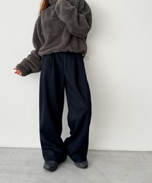 El mar　起毛タックワイドパンツ