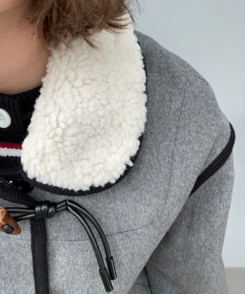 Fano Studiosノーカラーパイピングボアジャケット　XS Fano Studiosノーカラーパイピングボアジャケット XS