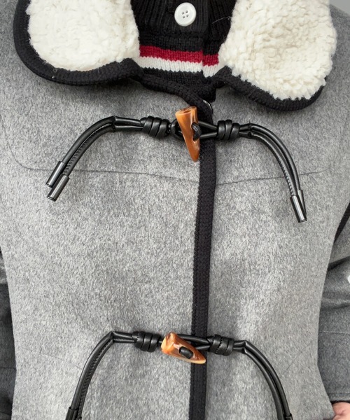 Fano Studios（ファノ ストゥディオズ）の「ウール混 ボアカラー パイピング ハーフコート FD24W283【Fano Studios】（その他アウター・レディース・グレー・S/M/L）」の19枚目の写真