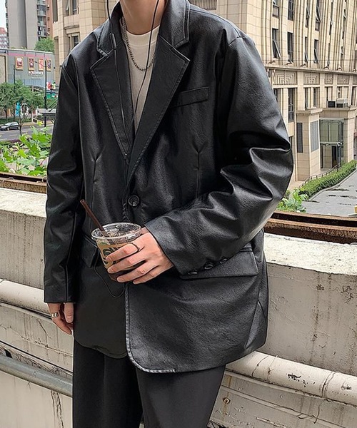 NOWLE（ノウル）の「【NOWLE】ヴィンテージ ライク テーラード ジャケット（テーラードジャケット・メンズ・ブラック・MEDIUM/LARGE）」の2枚目の写真