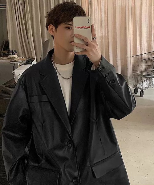 NOWLE（ノウル）の「【NOWLE】ヴィンテージ ライク テーラード ジャケット（テーラードジャケット・メンズ・ブラック・MEDIUM/LARGE）」の4枚目の写真