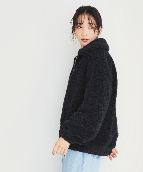 THE SHOP TK (ザ ショップ ティーケー )の「◆【もこもこあたたか】マシュマロボアジップブルゾン(ブルゾン・レディース・ブラック/アイボリー/ブラウン系その他/ブラック系7・12/13)」の15枚目の写真