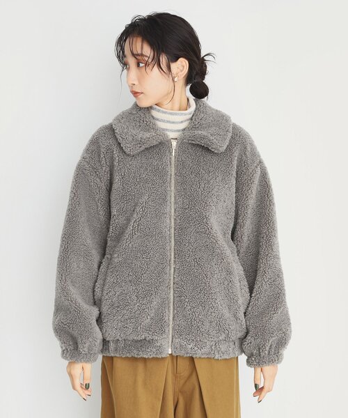 THE SHOP TK (ザ ショップ ティーケー )の「◆【もこもこあたたか】マシュマロボアジップブルゾン(ブルゾン・レディース・ブラック/アイボリー/ブラウン系その他/ブラック系7・12/13)」の21枚目の写真