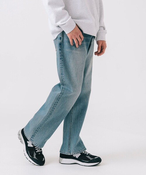 BEAMS HEART(ビームスハート)の「ルーズ ストレート デニム パンツ(デニムパンツ・メンズ・ブラック/インディゴブルー・SMALL/LARGE/MEDIUM)」の17枚目の写真