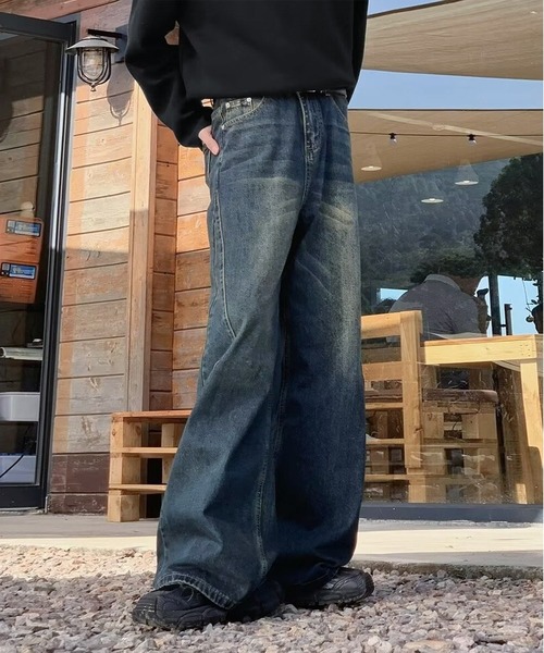 セール】ALDEBARAN ヴィンテージライク ワイドストレート デニム