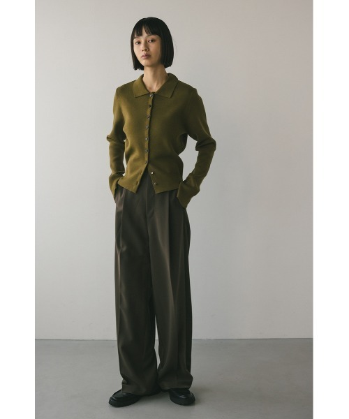 STYLEMIXER(スタイルミキサー)の「シェイプボタンニットポロ(ニット/セーター・レディース・ホワイト/レッド/ブラック/カーキ・FREE)」の22枚目の写真